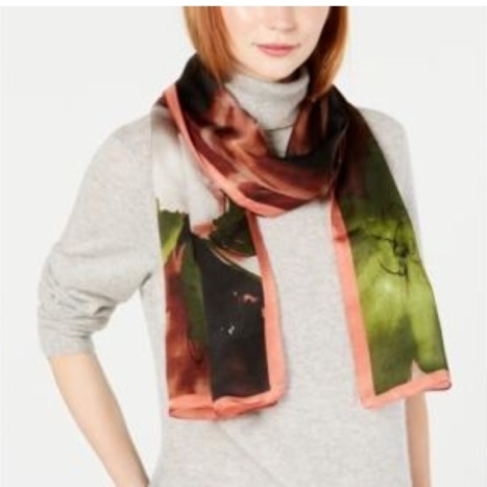 NWOT Vince Camuto Painterly Floral Silk Scarf